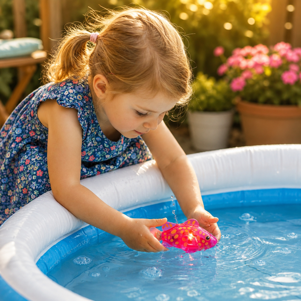 Giocattoli da bagno interattivi per bambini con pesci galleggianti a LED | Meowbutter