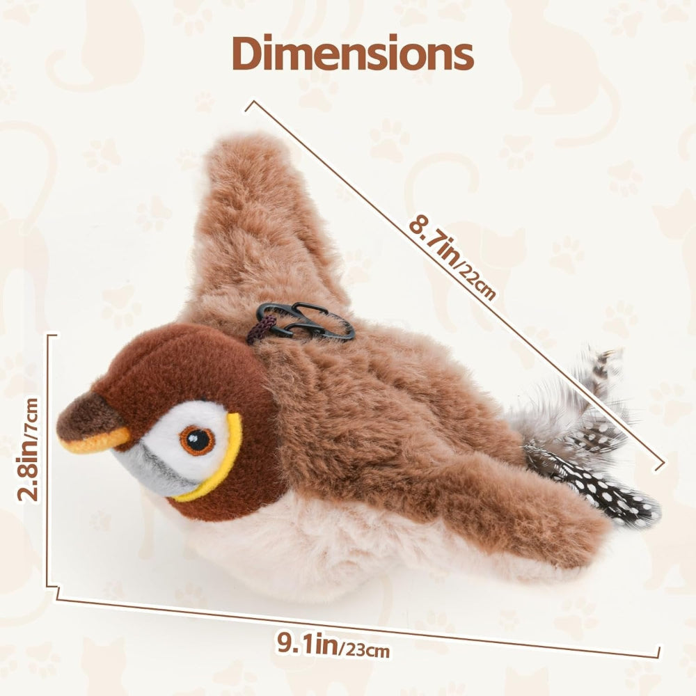 Cat Toy Interactive Bird Sound Flapping Rechargeable Pet Toy | Meowbutter
