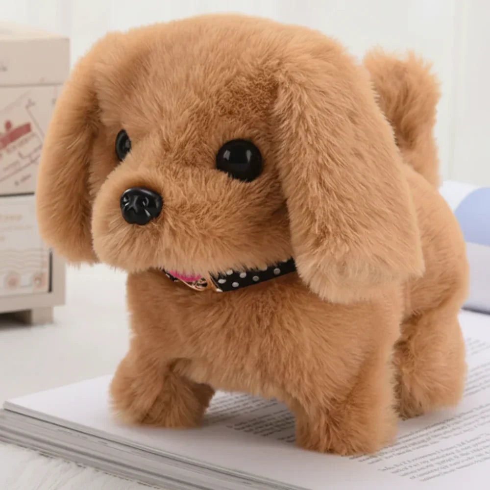 Interactive Plush Puppy Toy — Touch Activated Walking and Barking