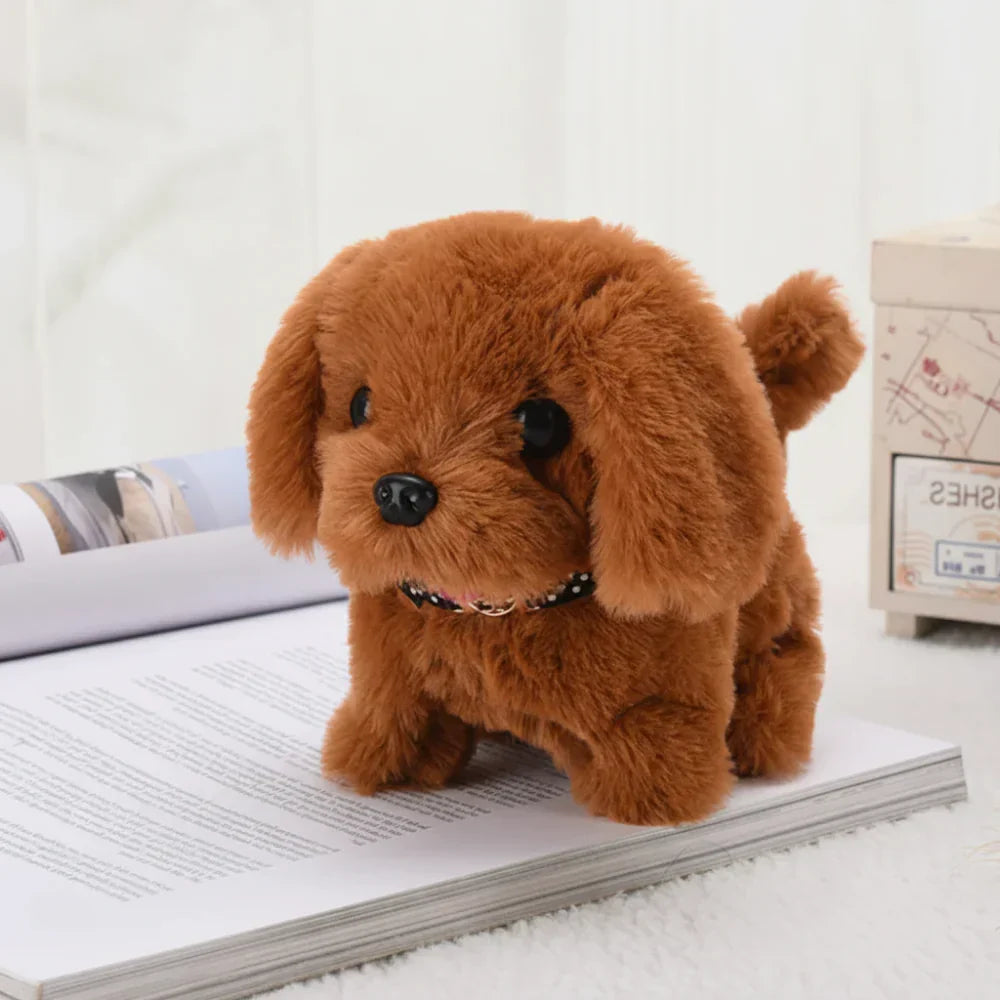 Interactive Plush Puppy Toy — Touch Activated Walking and Barking