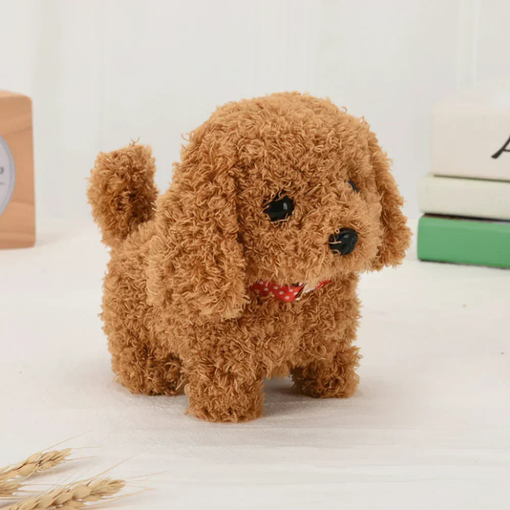 Interactive Plush Puppy Toy — Touch Activated Walking and Barking