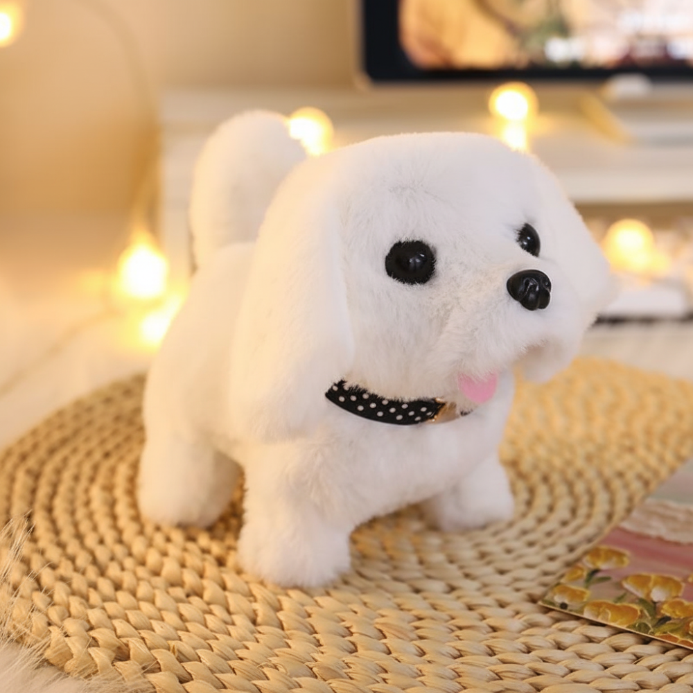Interactive Plush Puppy Toy — Touch Activated Walking and Barking