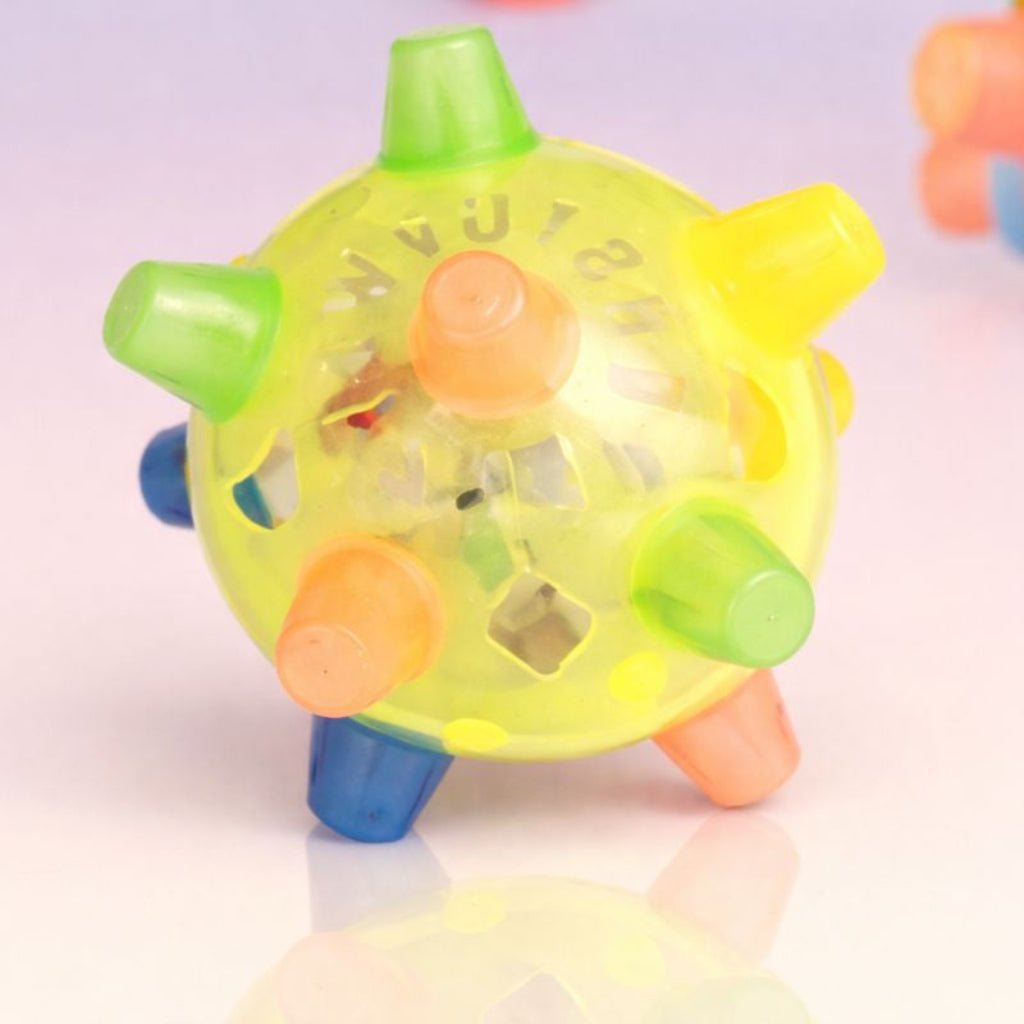 Minge de activitate LED săltăreață pentru câini — jucărie durabilă din plastic