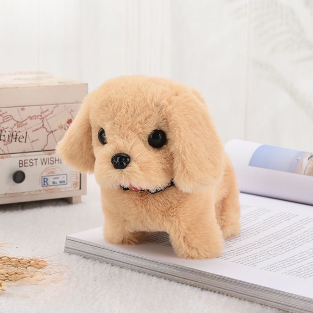 Battery-Powered Robot Dog Plush Toy — Walking and Barking Motion
