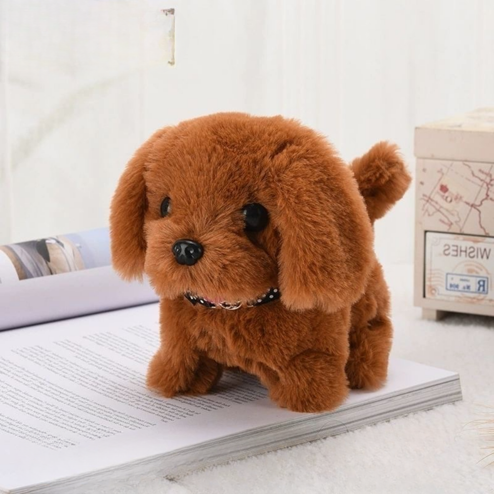 Battery-Powered Robot Dog Plush Toy — Walking and Barking Motion