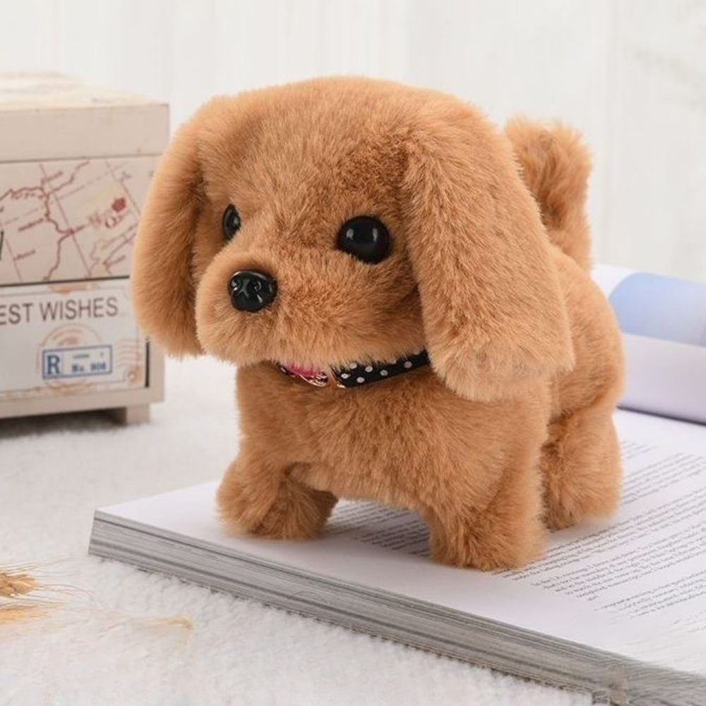 Battery-Powered Robot Dog Plush Toy — Walking and Barking Motion