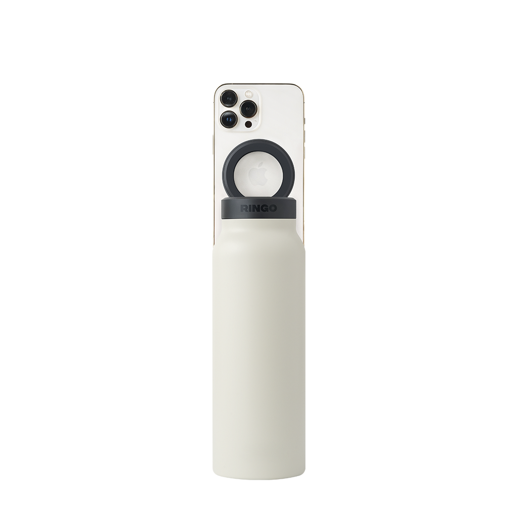 Water Bottle With Magnetic Lid And Phone Holder On The Go