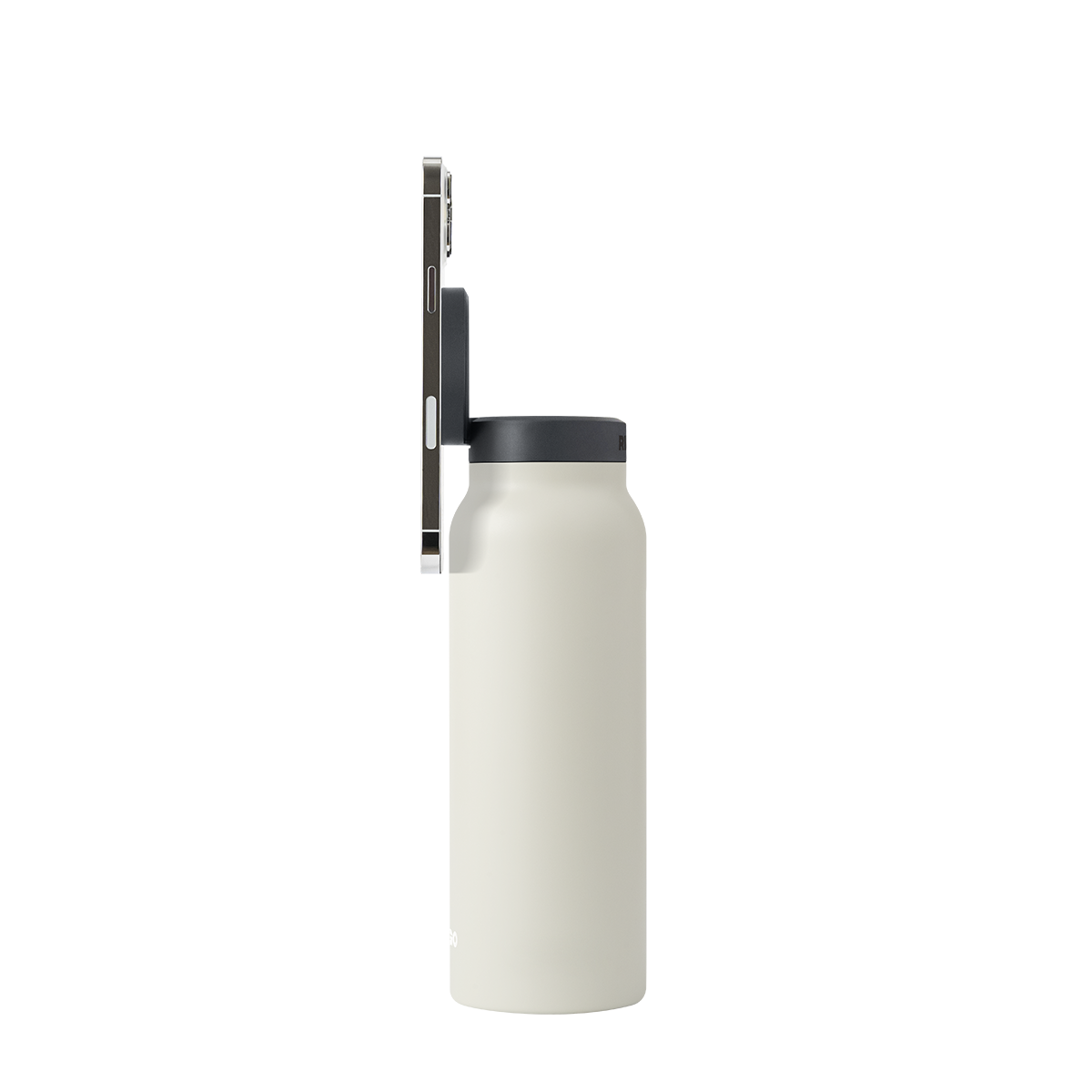 Water Bottle With Magnetic Lid And Phone Holder On The Go