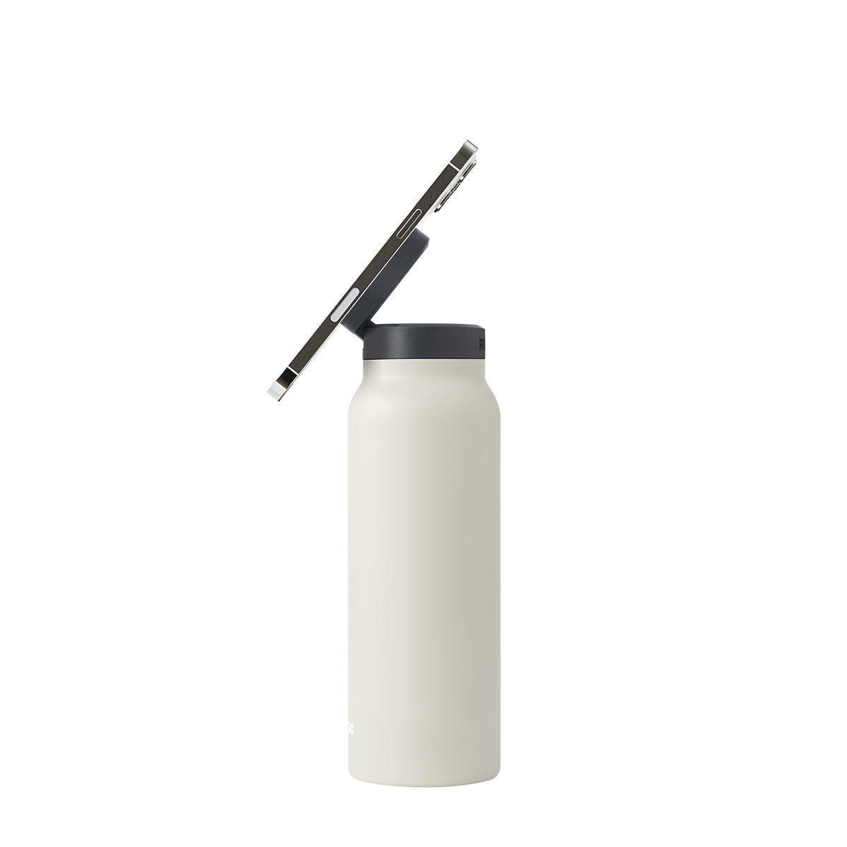 Water Bottle With Magnetic Lid And Phone Holder On The Go