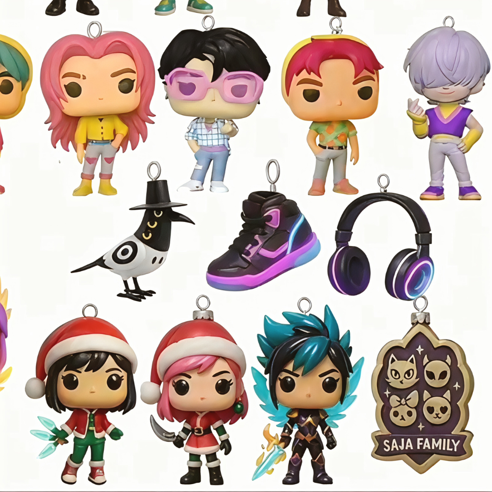 K-pop anime adventi naptár — számozott rekeszes visszaszámláló készlet 4 cm-es minifigurákkal