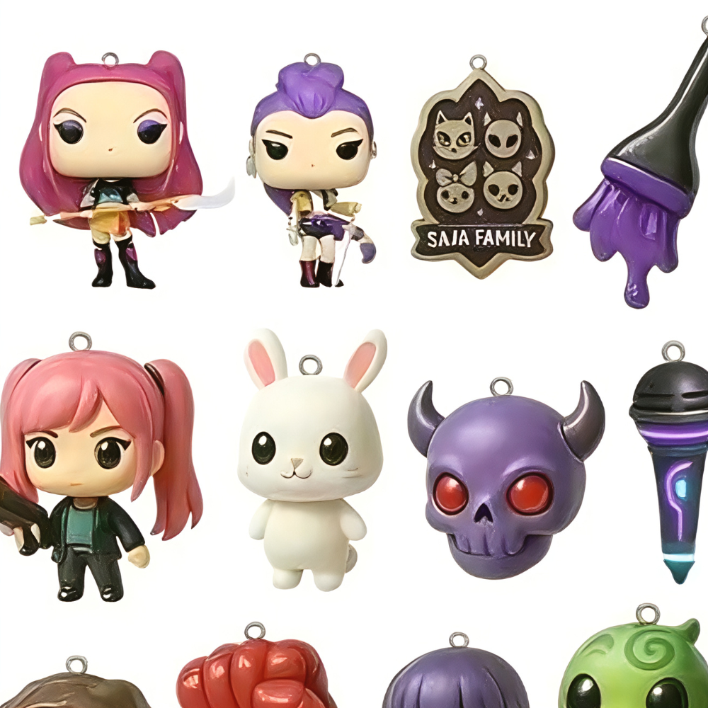 K-pop anime adventi naptár — számozott rekeszes visszaszámláló készlet 4 cm-es minifigurákkal