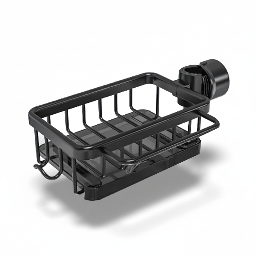 Aluminum Kitchen Sink Organizer — Fast Drain Storage Basket