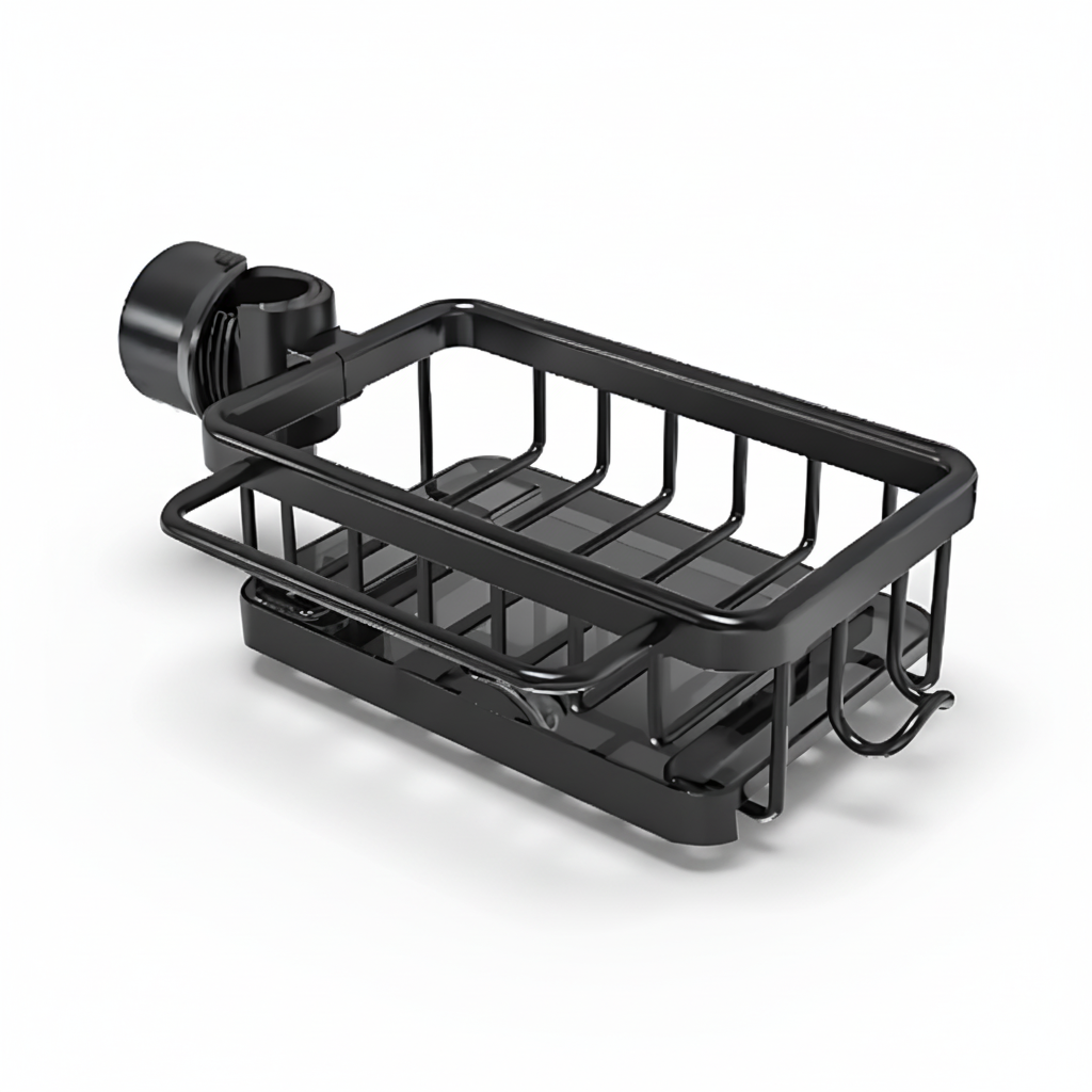 Aluminum Kitchen Sink Organizer — Fast Drain Storage Basket