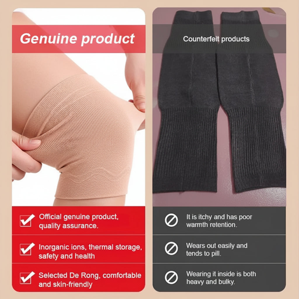 Thin Knee Pads — Breathable Elastic Knit, Plush Lined Thermal Sleeves