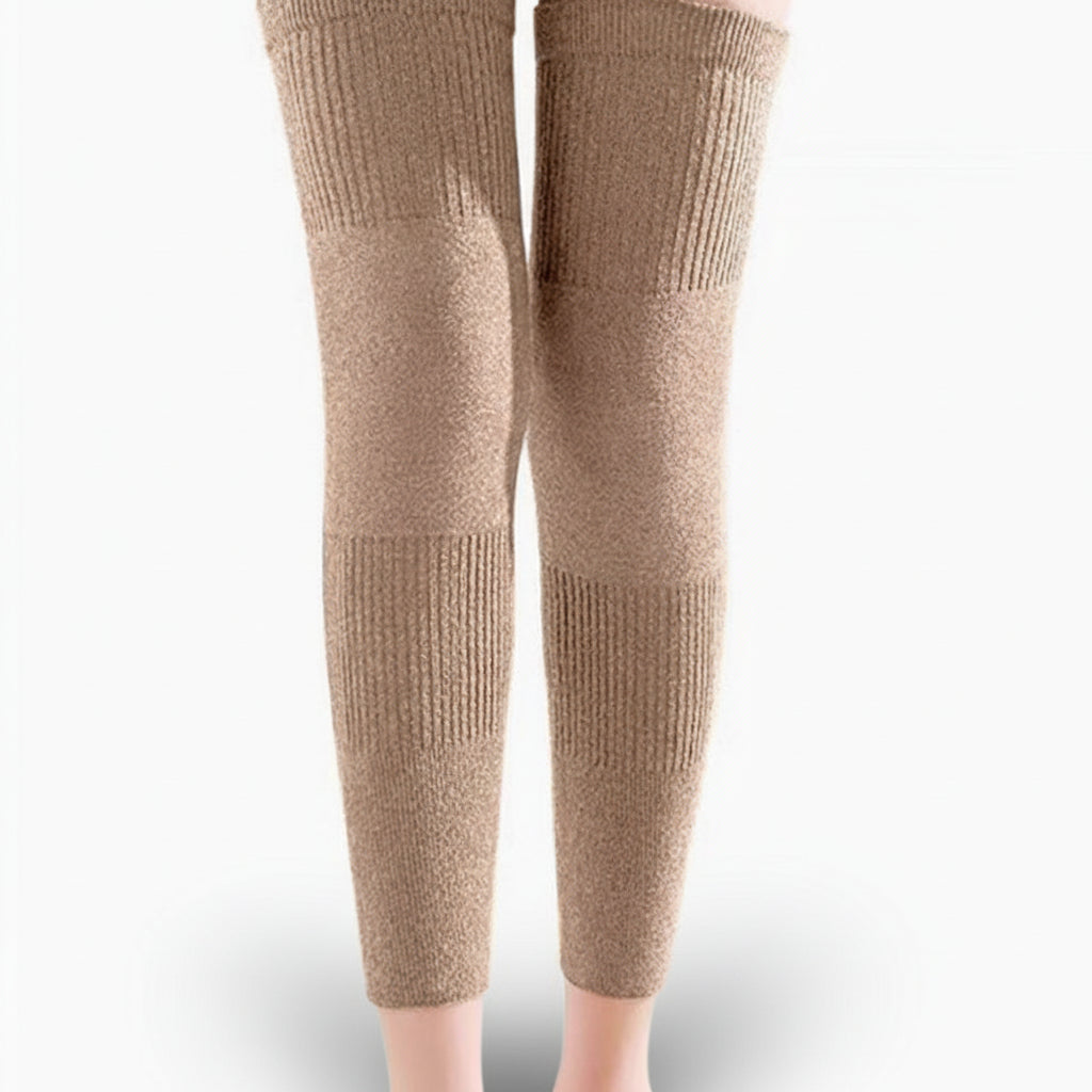 Thin Knee Pads — Breathable Elastic Knit, Plush Lined Thermal Sleeves