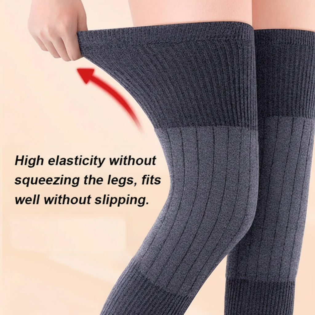 Thin Knee Pads — Breathable Elastic Knit, Plush Lined Thermal Sleeves