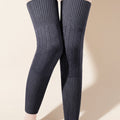 Thin Knee Pads — Breathable Elastic Knit, Plush Lined Thermal Sleeves