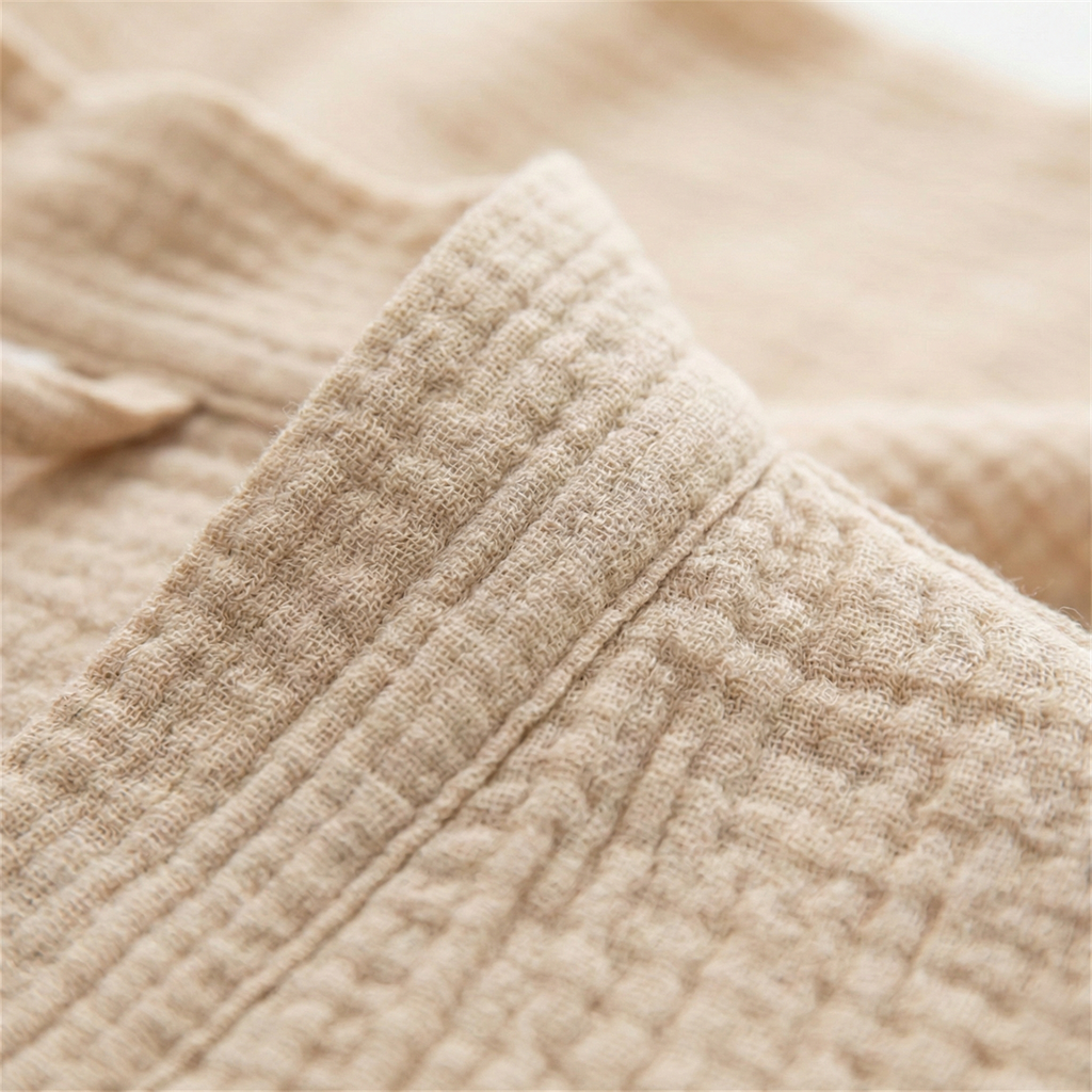 All-Season Bathrobe Made From One Hundred Percent Muslin Cotton