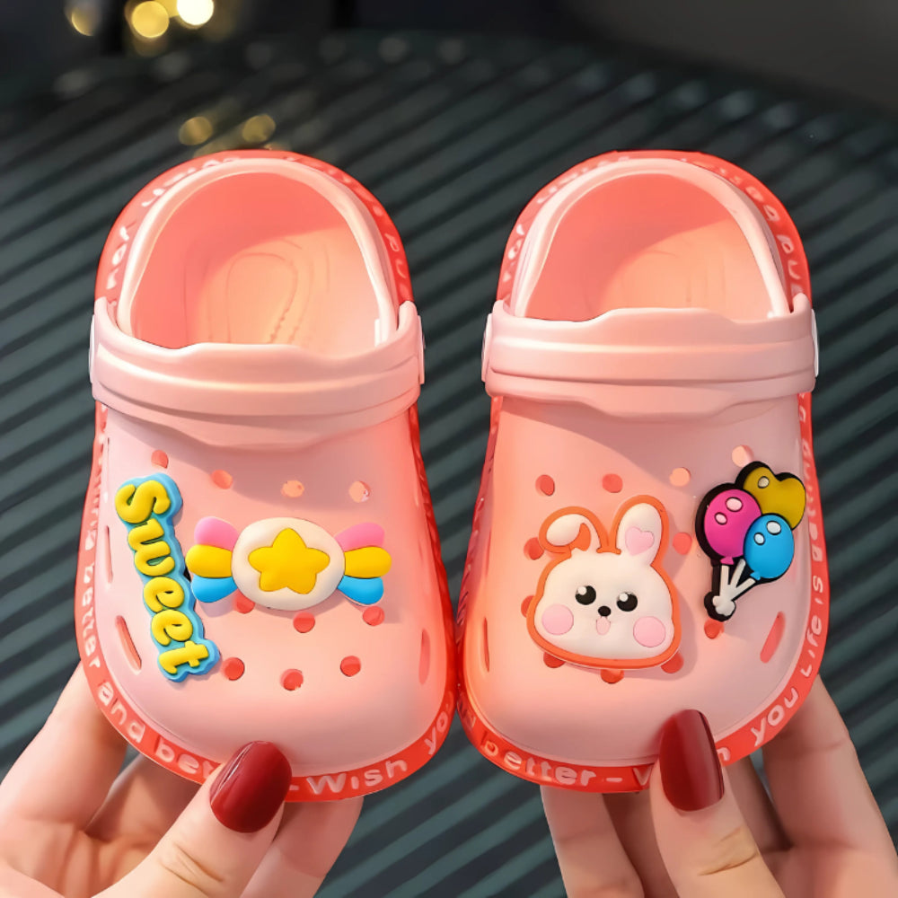 Zoccoli per bambini, sandali da giardino slip-on con motivo cartone animato, scarpe per bambini piccoli | Meowbutter