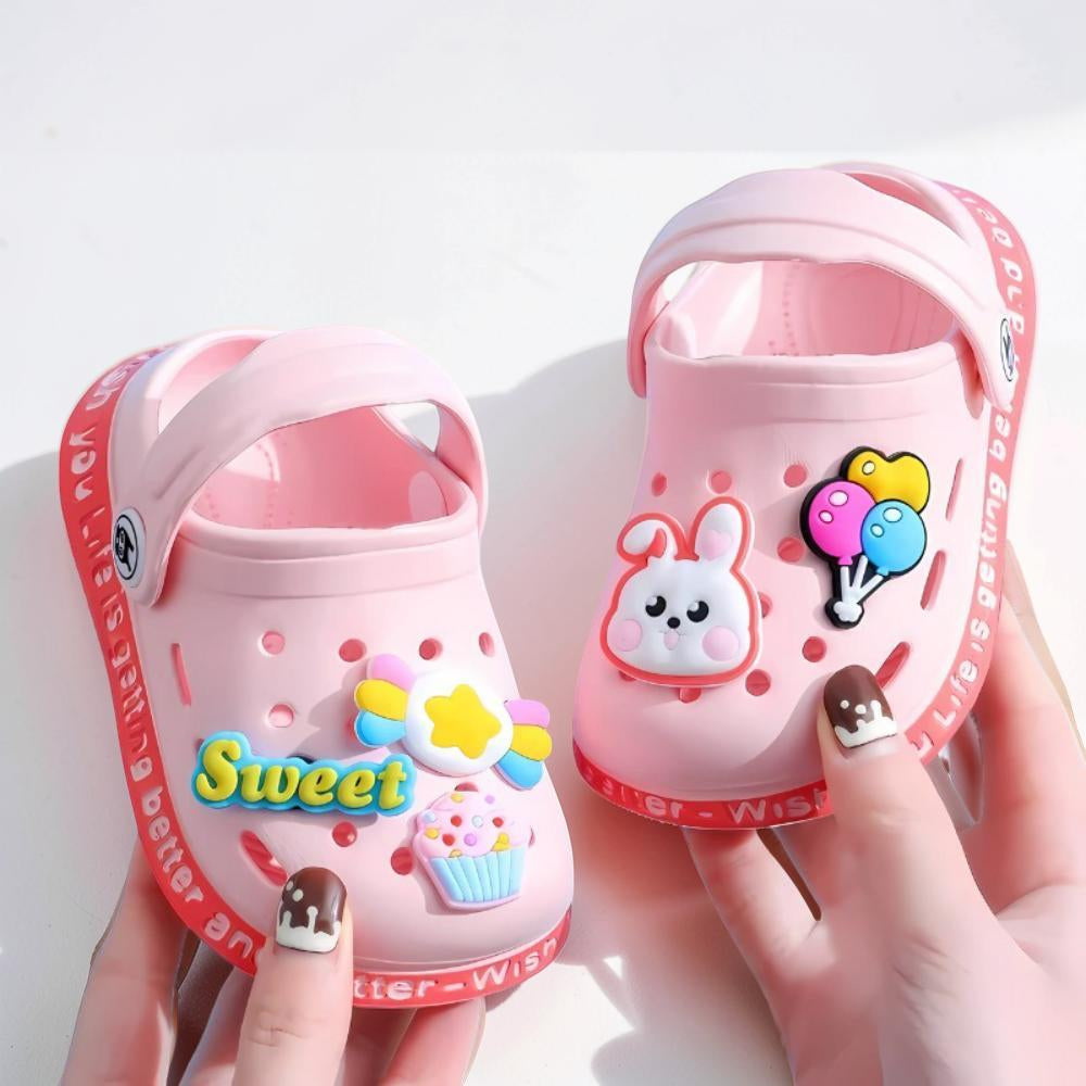 Zoccoli per bambini, sandali da giardino slip-on con motivo cartone animato, scarpe per bambini piccoli | Meowbutter