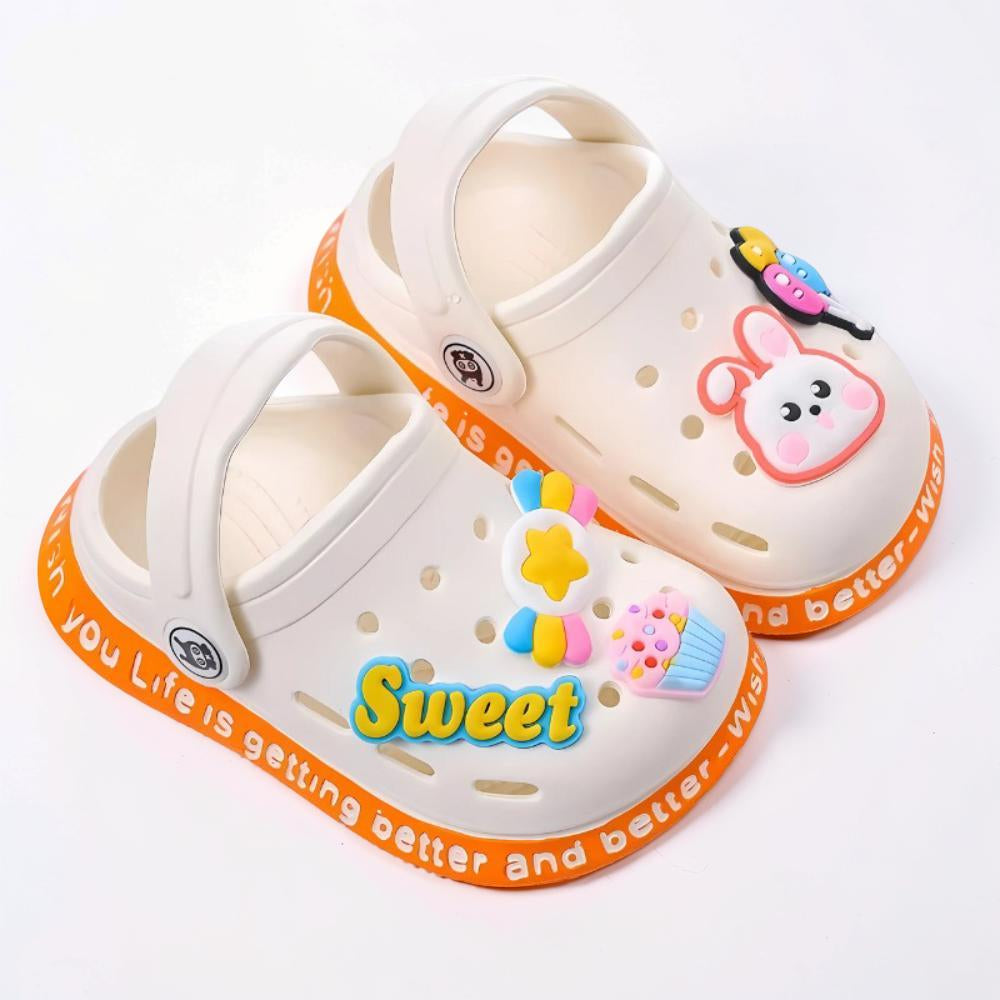 Zoccoli per bambini, sandali da giardino slip-on con motivo cartone animato, scarpe per bambini piccoli | Meowbutter