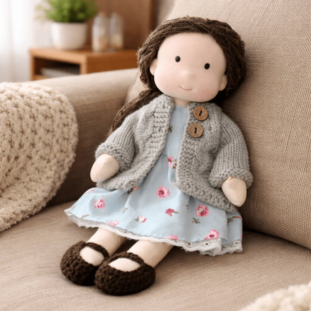 Handmade 11-Inch Baby Doll — Smooth Contours, Palm-Sized Design