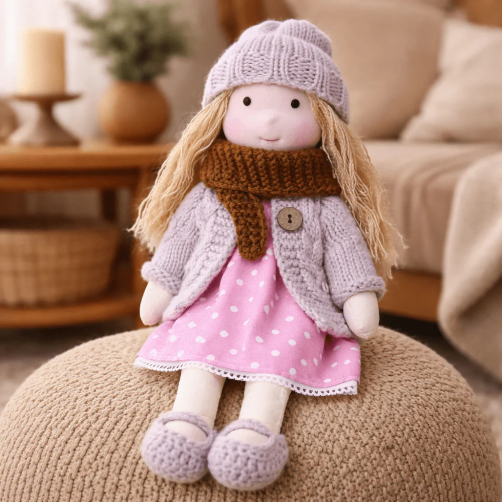 Handmade 11-Inch Baby Doll — Smooth Contours, Palm-Sized Design