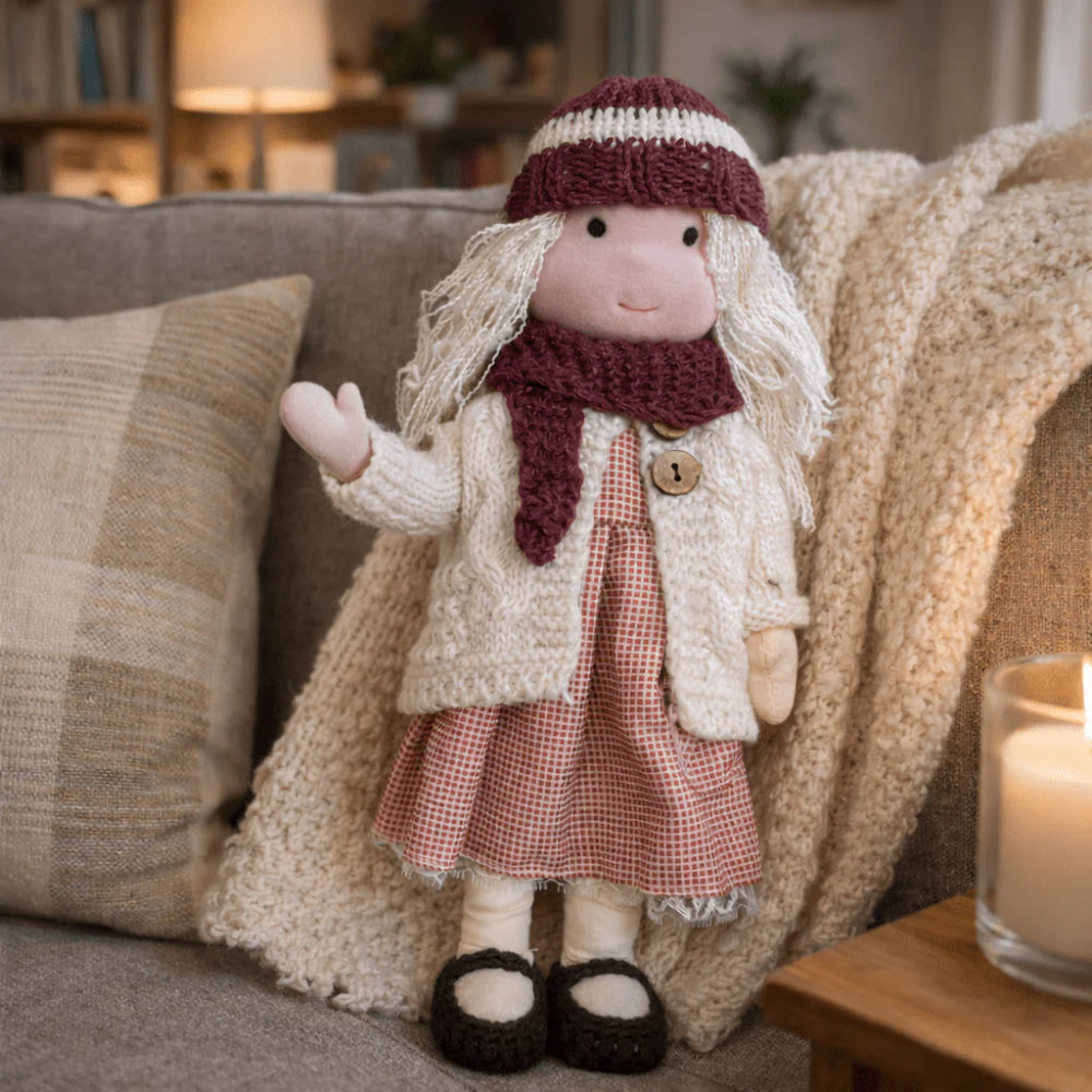 Handmade 11-Inch Baby Doll — Smooth Contours, Palm-Sized Design
