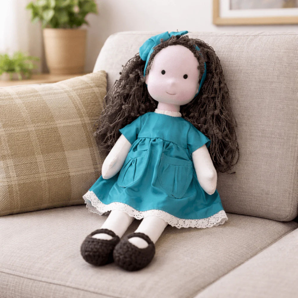Handmade 11-Inch Baby Doll — Smooth Contours, Palm-Sized Design