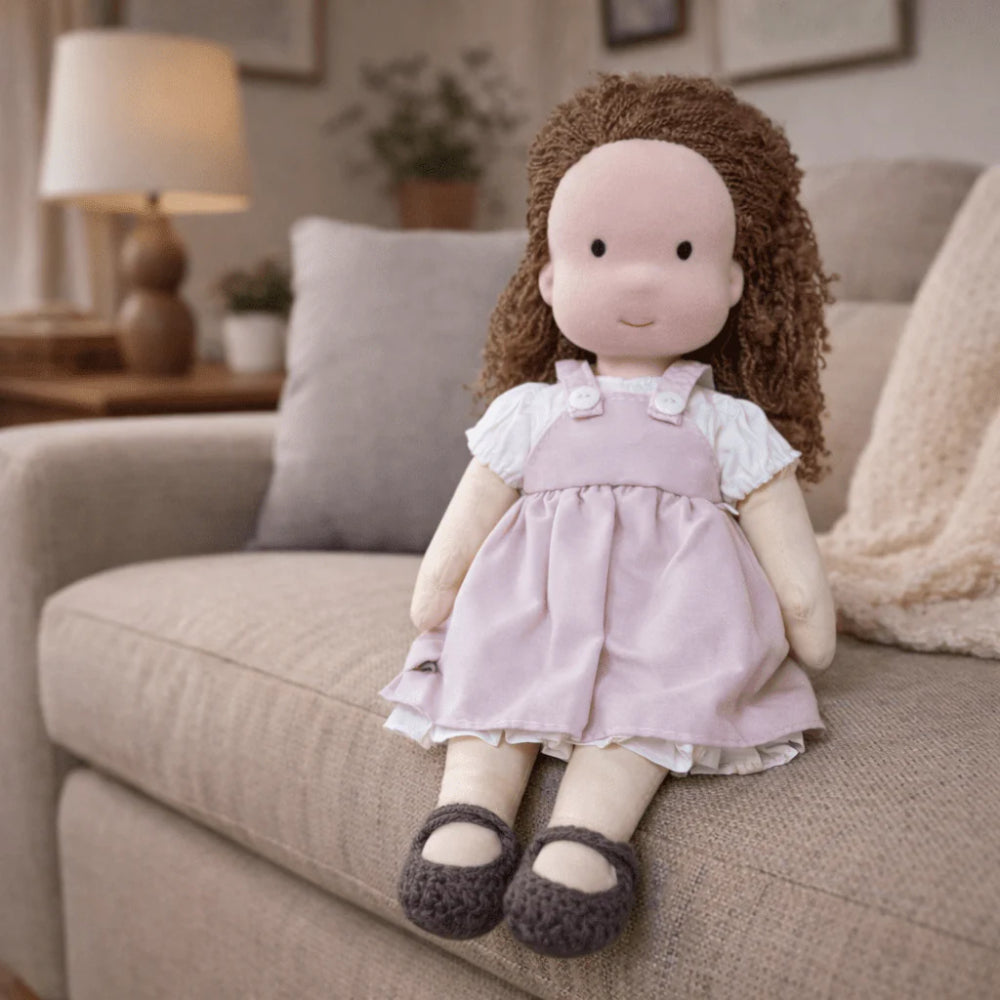 Handmade 11-Inch Baby Doll — Smooth Contours, Palm-Sized Design