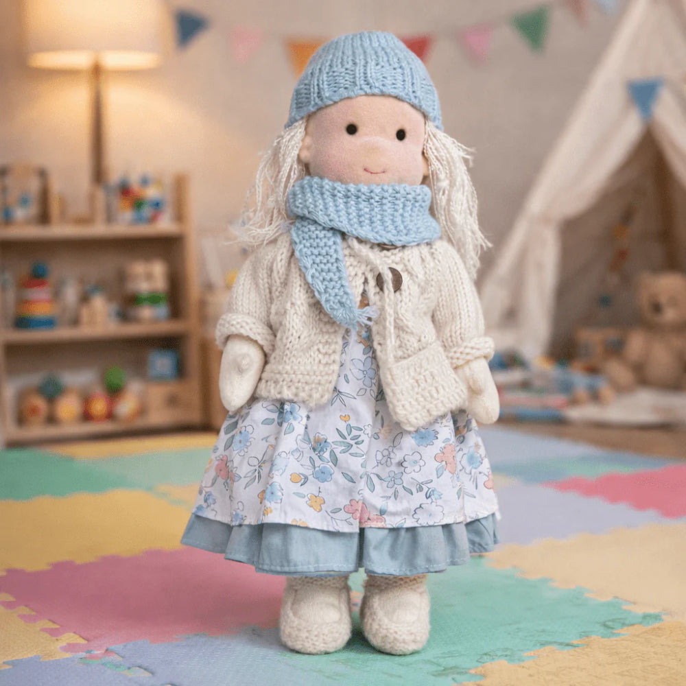 Handmade 11-Inch Baby Doll — Smooth Contours, Palm-Sized Design