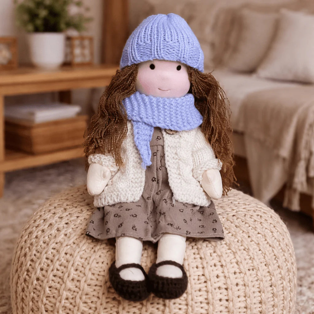 Handmade 11-Inch Baby Doll — Smooth Contours, Palm-Sized Design
