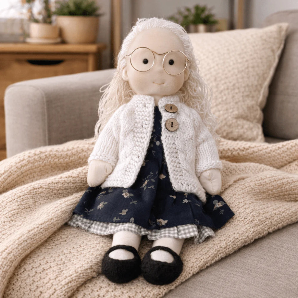 Handmade 11-Inch Baby Doll — Smooth Contours, Palm-Sized Design