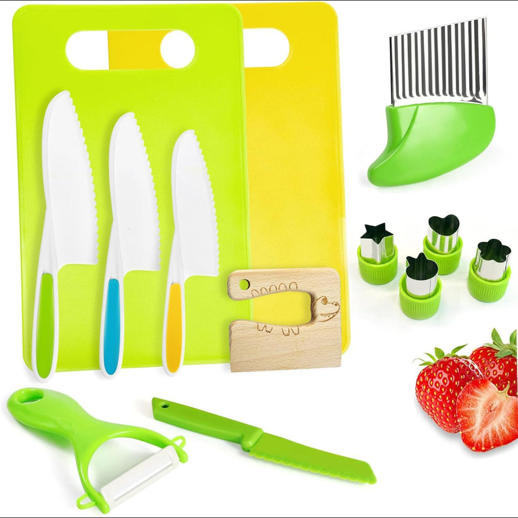 Kids Knife Set Toddler Cooking Utensils Kitchen Tools | Meowbutter