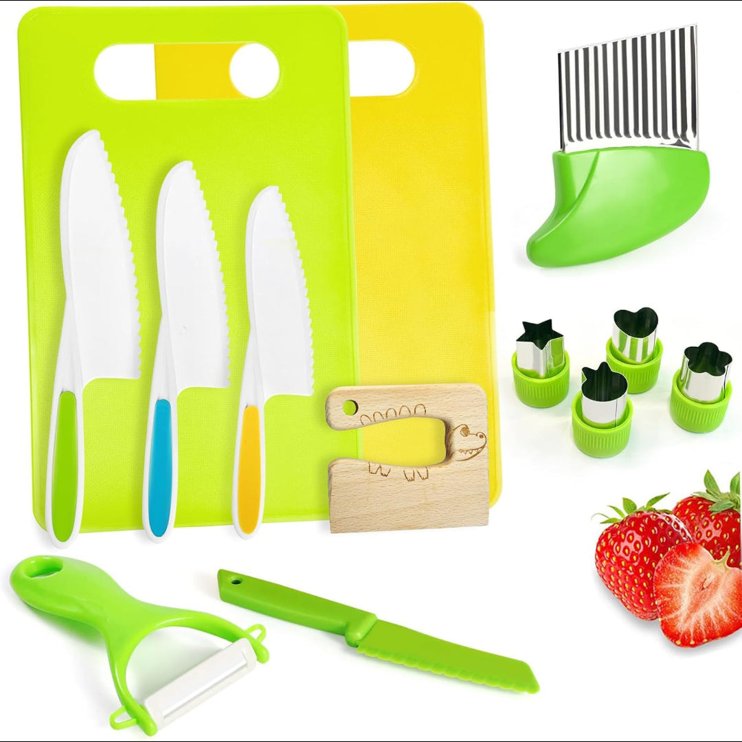 Kids Knife Set Toddler Cooking Utensils Kitchen Tools | Meowbutter
