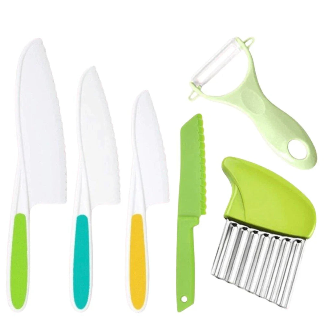 Kids Knife Set Toddler Cooking Utensils Kitchen Tools | Meowbutter