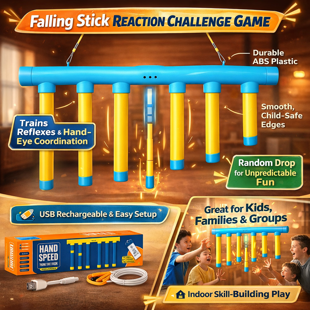 Kids Falling Stick Reflex Trainer — Three Progressive Speed Settings