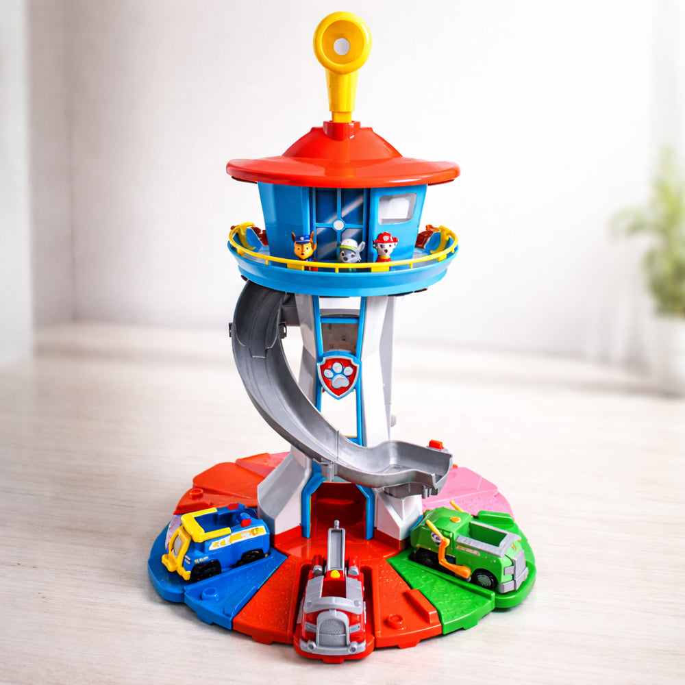 Children's Racing Car Tower — Gravity Drop Chute Playset