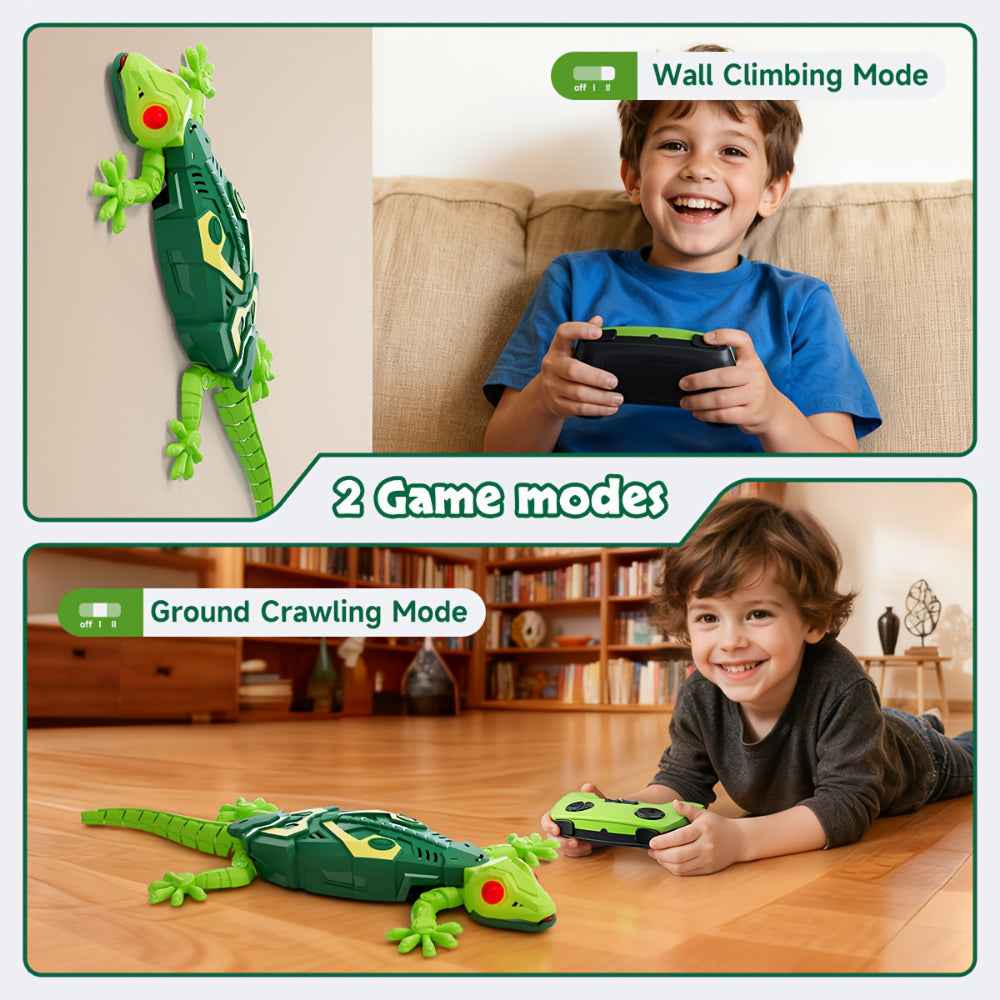 Motorized Remote Control Lizard Figure 33-Foot Range Wall-Climbing Action