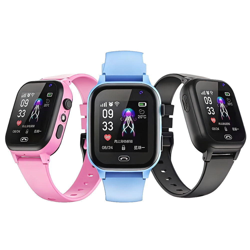 Smartwatch GPS per bambini 4G con localizzatore, fotocamera, touchscreen IP67 e monitoraggio attività | Meowbutter