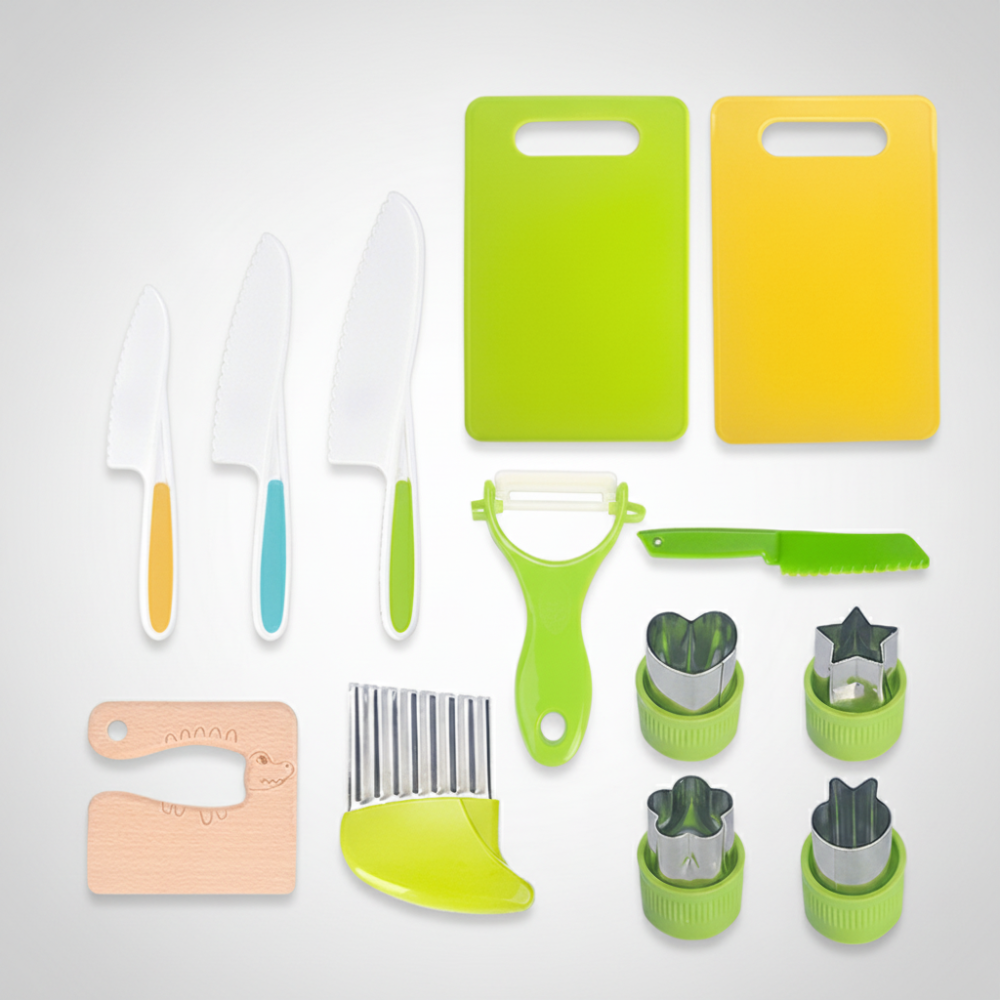 Kids Kitchen Play Set — Child-Safe Mini Cookware and Utensils
