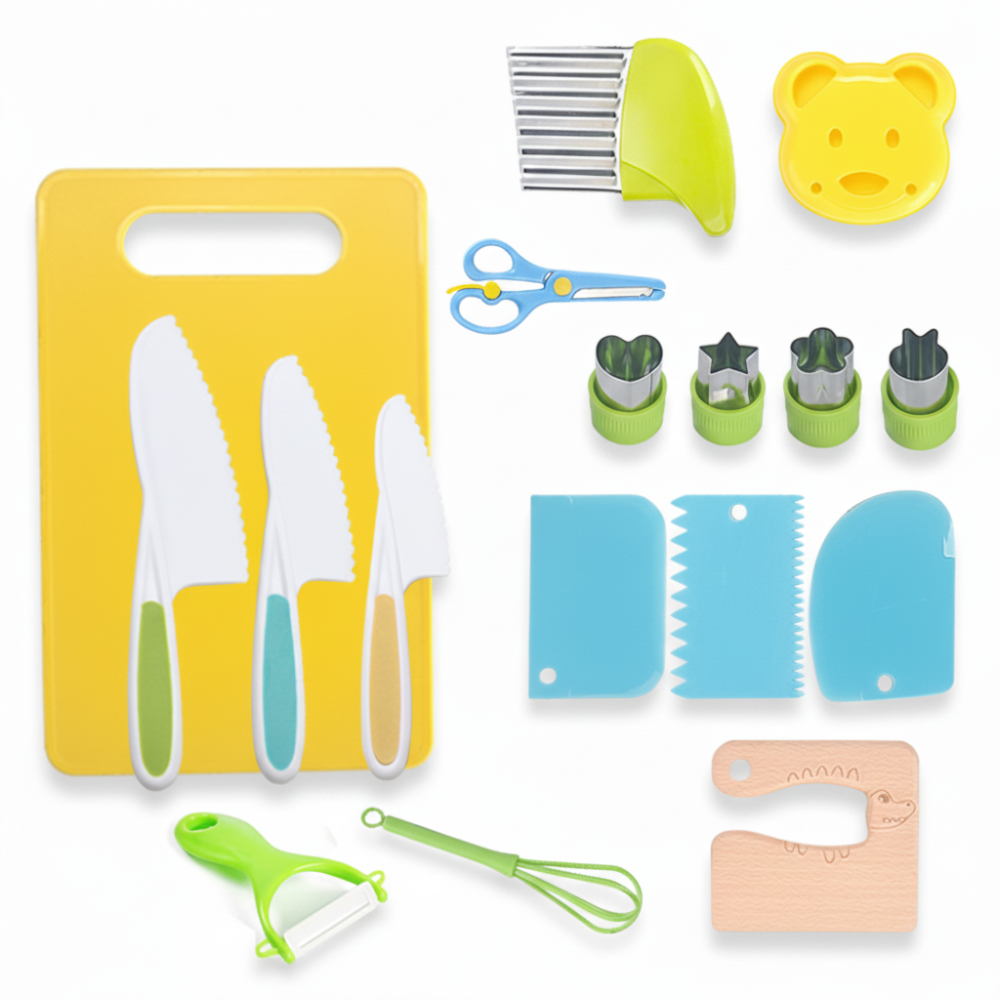 Kids Kitchen Play Set — Child-Safe Mini Cookware and Utensils