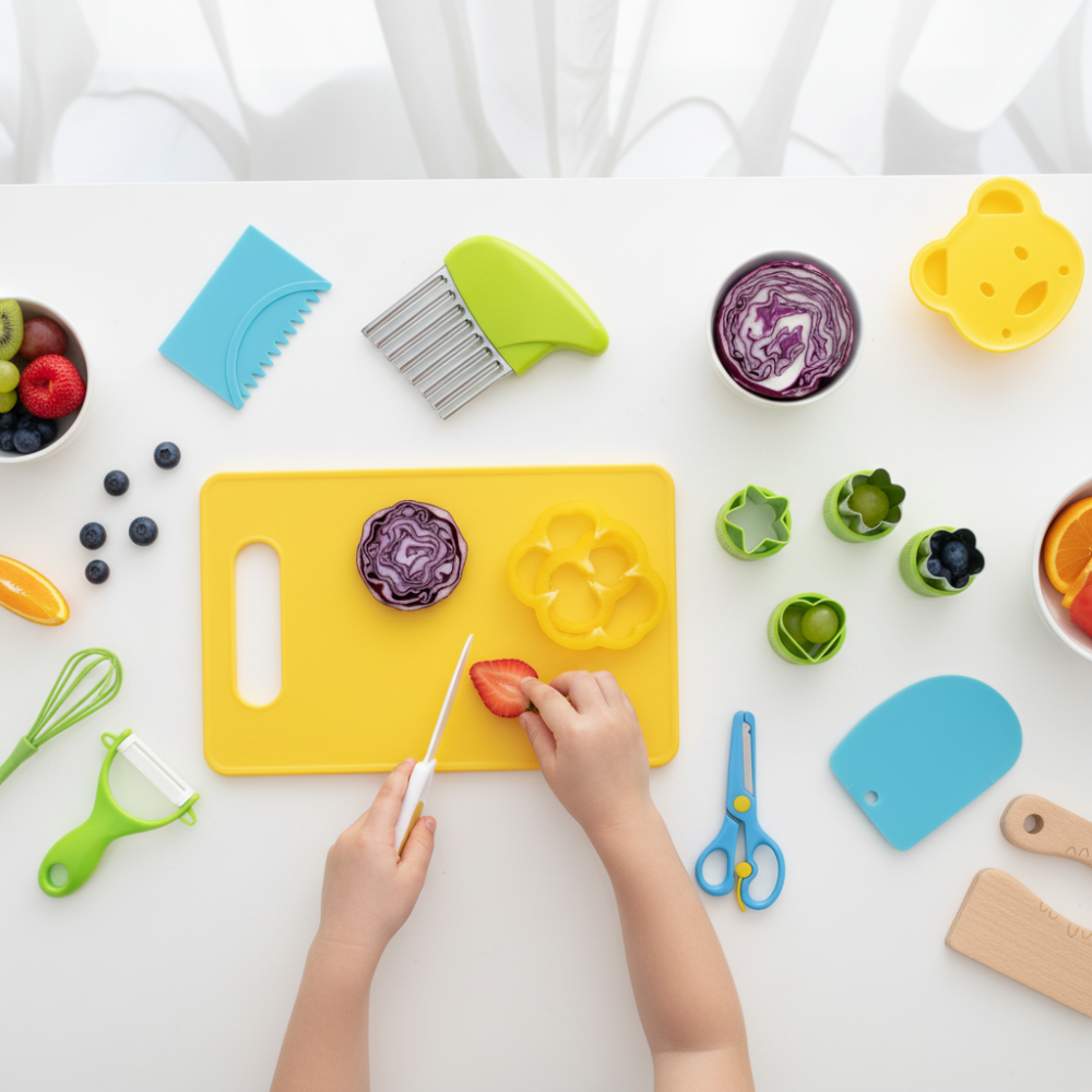 Kids Kitchen Play Set — Child-Safe Mini Cookware and Utensils