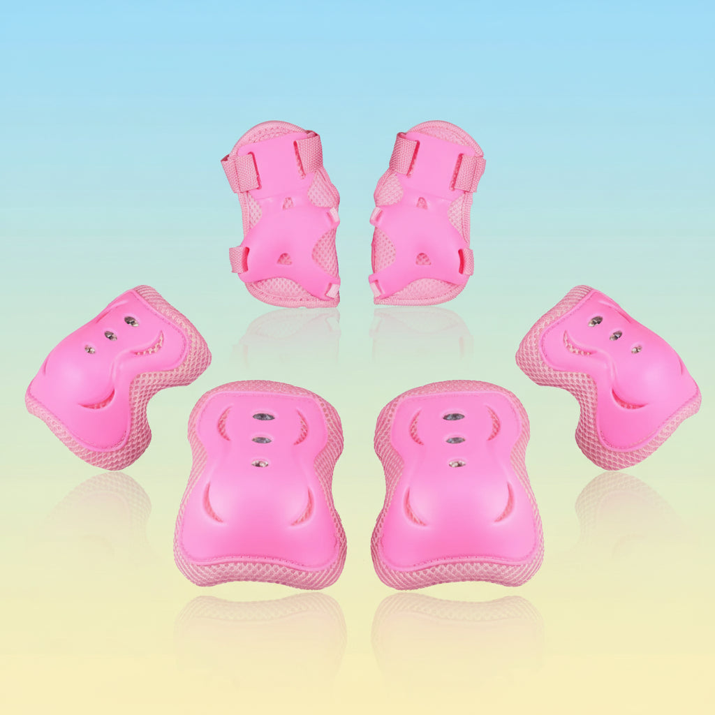 Adjustable Kids Protective Gear Set — Knee Pads, Elbow Guards & Wrist Guards