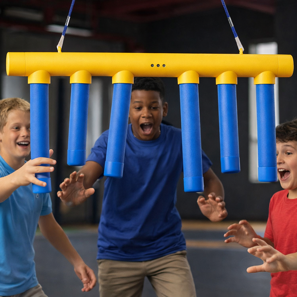 Reflex-Trainingsspiel für Kinder – 3 Schwierigkeitsstufen, Mechanismus mit zufällig fallenden Stäben