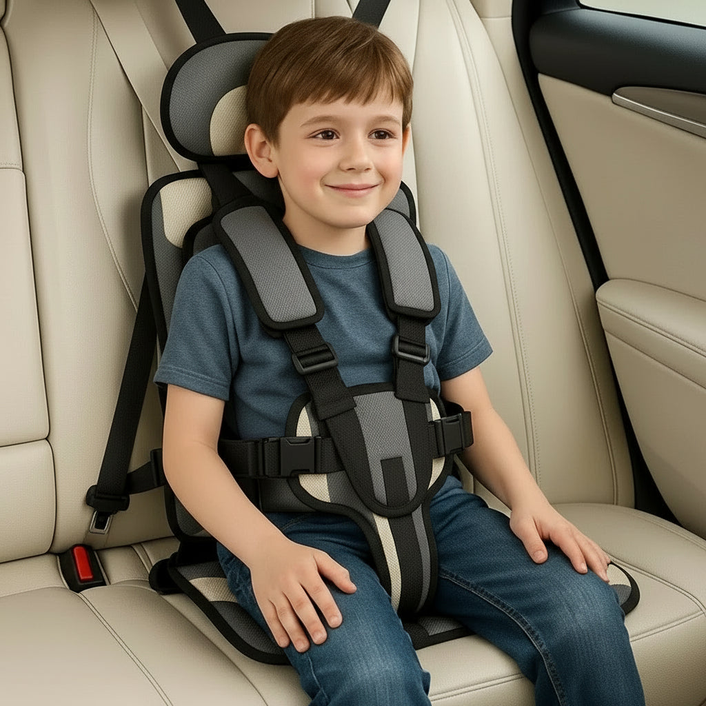 Foldable Child Car Seat — Five-Point Harness, Compact Frame