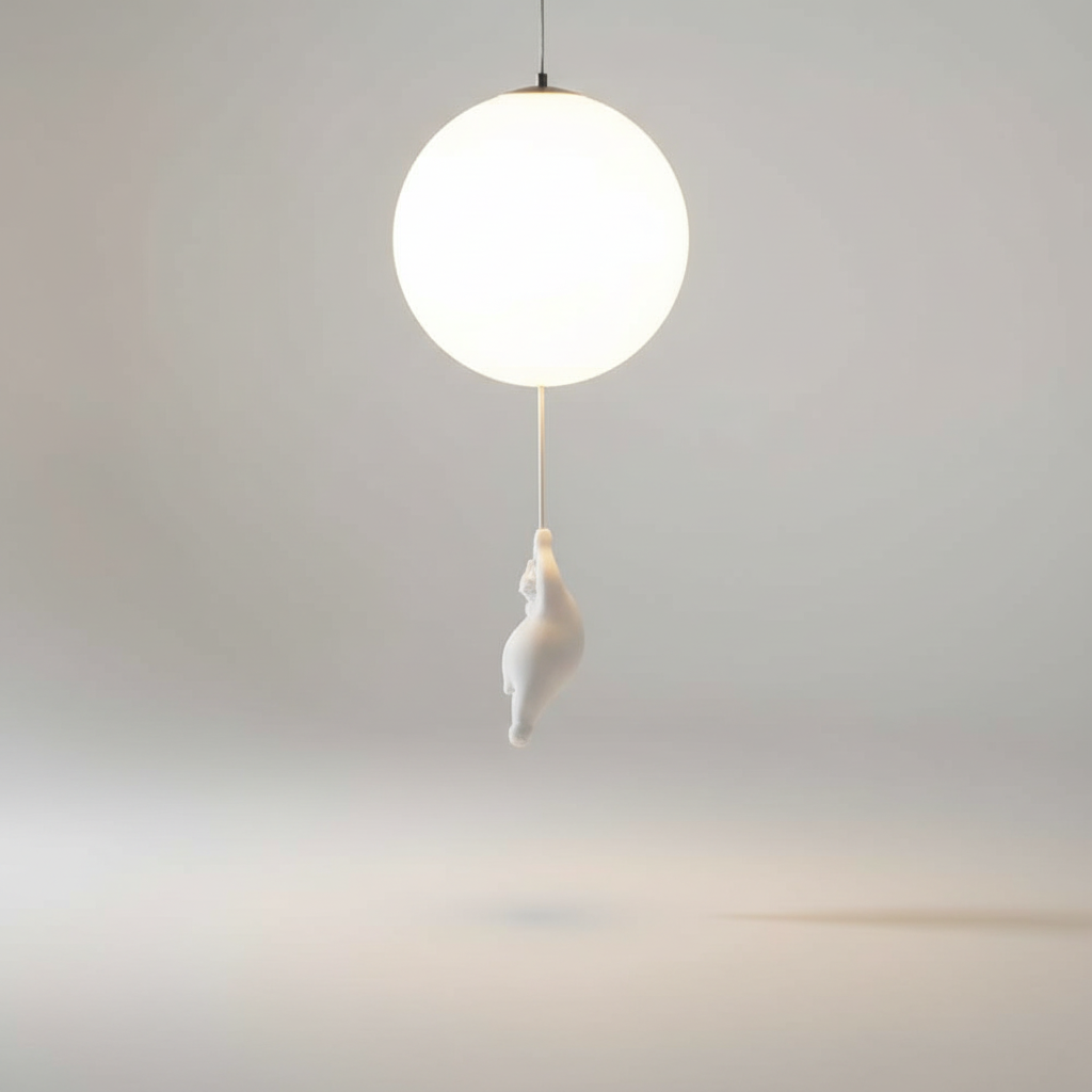 Lampada a sospensione da soffitto per cameretta AirBear — Dettaglio decorativo giocoso