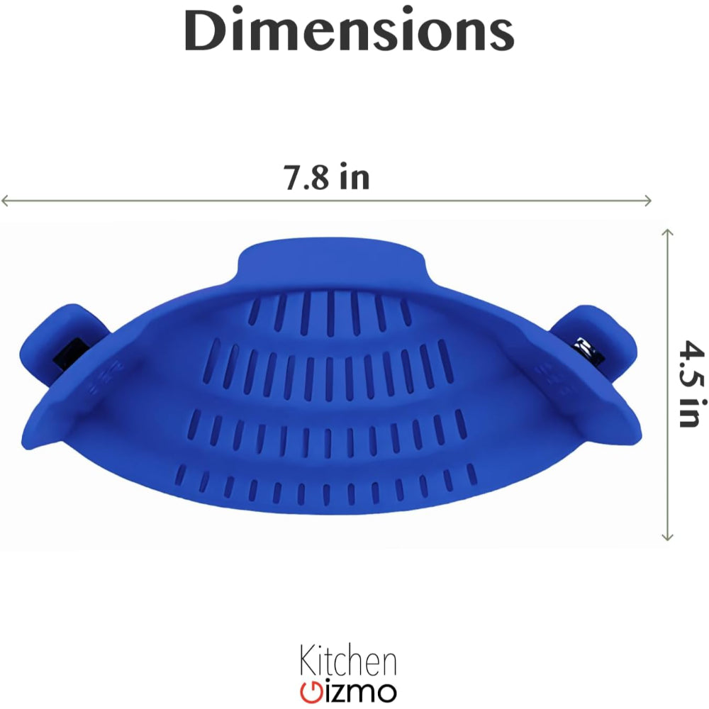 Silicone Clip-On Pot Strainer — Cookware Drain Clamp