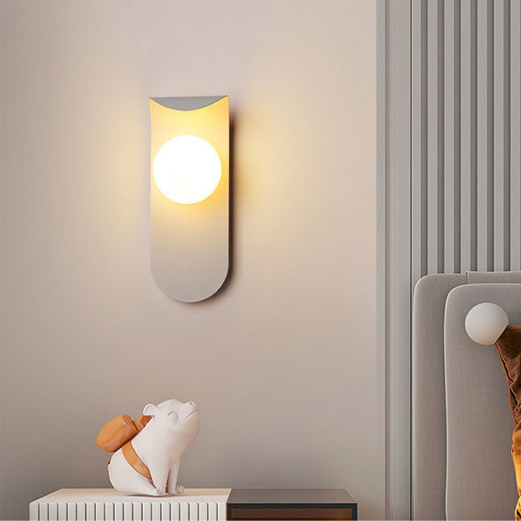 Skandinávská geometrická nástěnná lampa — Kulové nástěnné světlo