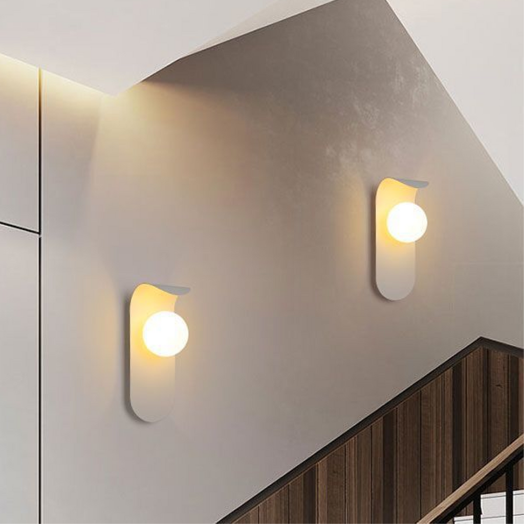 Skandinávská geometrická nástěnná lampa — Kulové nástěnné světlo